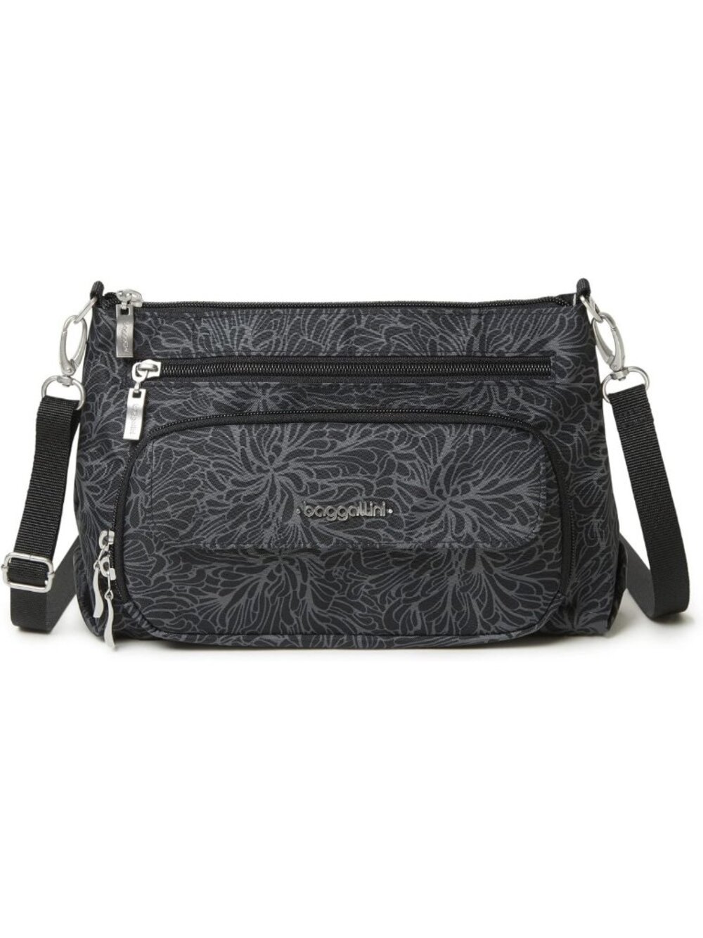 Lightweight RFID Protected Crossbody Bag - 11x7.5 Travel Purse with Zipper